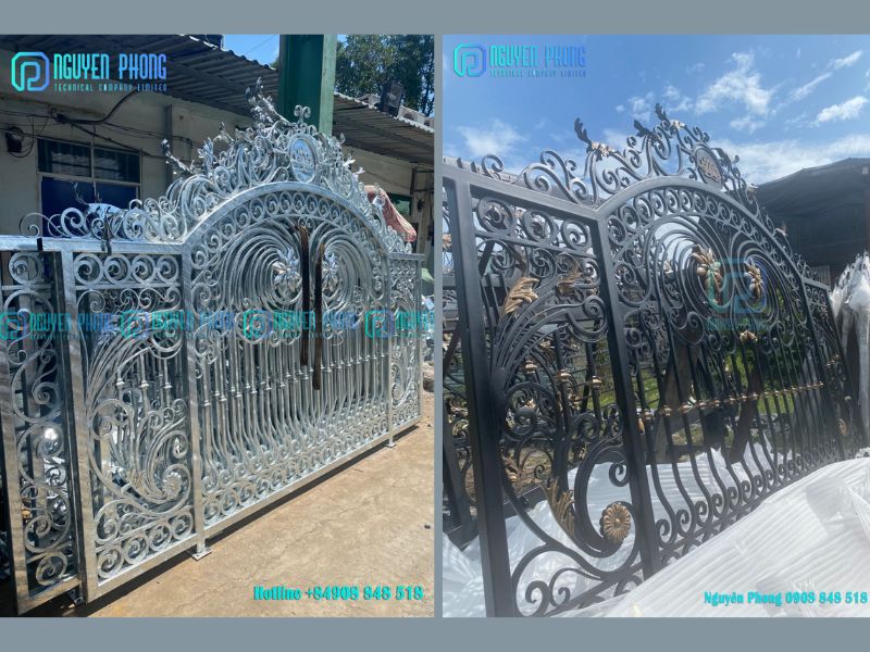 ARTISTIC WROUGHT IRON GATES AND FENCES FOR INDIVIDUAL VILLAS IN CANADA   Wrought Iron Fence Garden Fence Metal Fence 121 