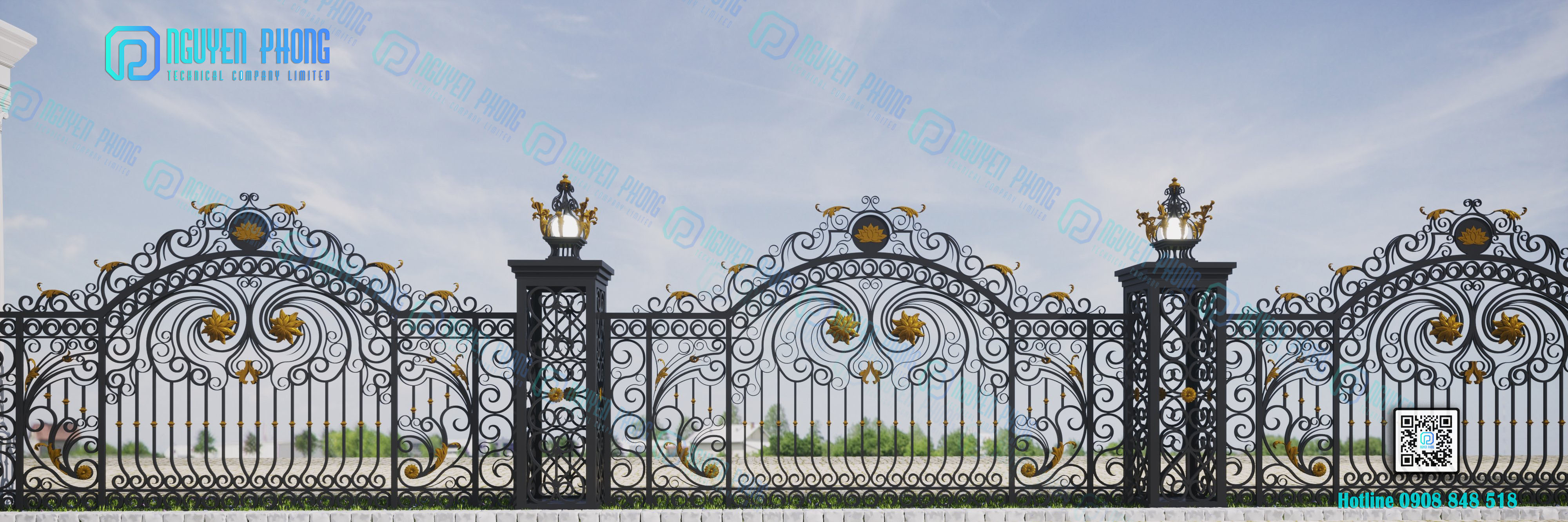 ARTISTIC WROUGHT IRON GATES AND FENCES FOR INDIVIDUAL VILLAS IN CANADA   Wrought Iron Fence Garden Fence Metal Fence Metal Art 